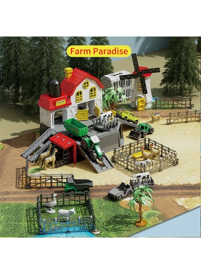 Farm Animal Toy Set 40 Pieces Educational Barn Playhouse Kit - Image 1